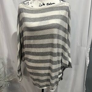 Striped Gray and White Sweater